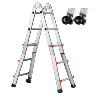 VEVOR Telescoping Ladder A Frame 9.5 FT Extension Multi-Function for Homework