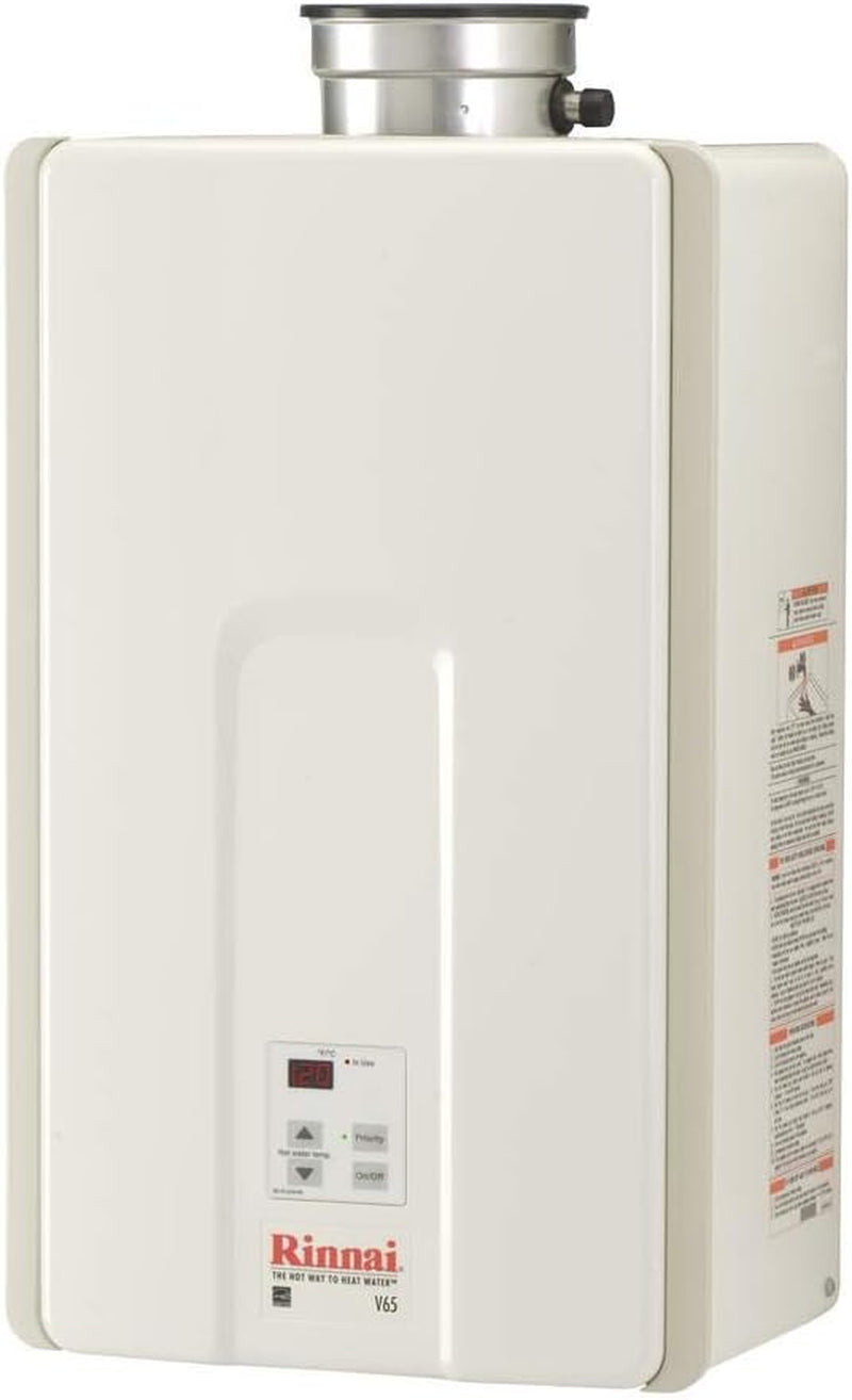 V65In Tankless Hot Water Heater, 6.5 GPM, Natural Gas, Indoor Installation
