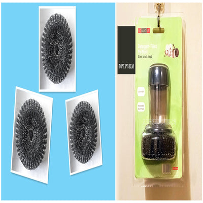 Kitchen Soap Dispensing Palm Brush Cleaner Push-type